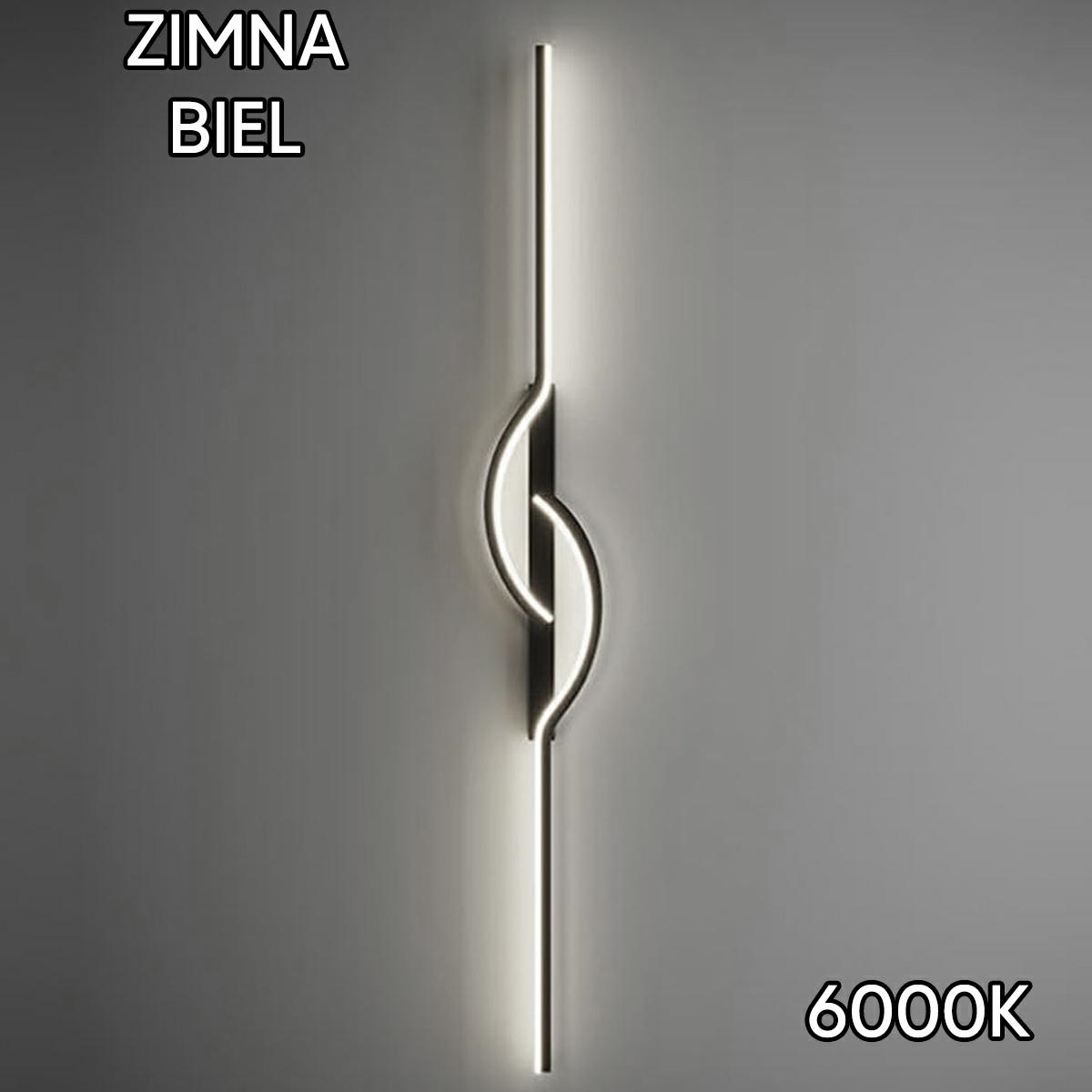Sieninis led šviestuvas 60 cm, 10w, šaltai balta