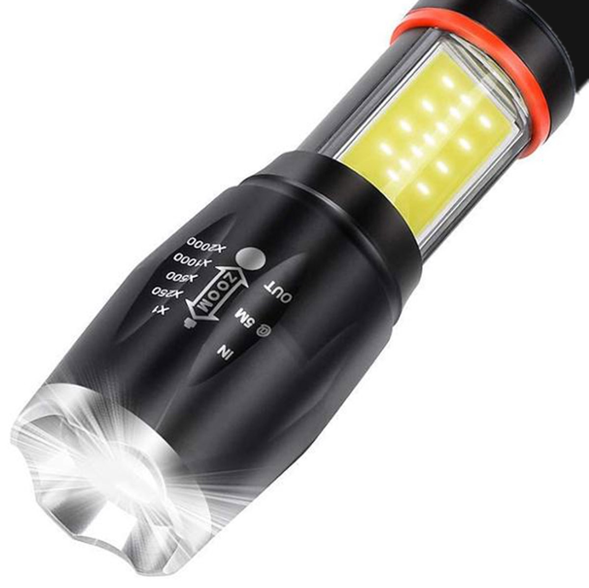 Žibintuvėlis zd76a led t6, su zoom funkcija, 300 m