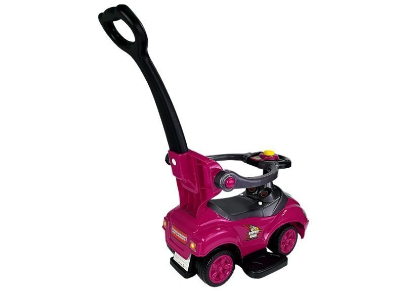 Paspiriama mašinėlė-stumdukas mega car 3in1, rožinė