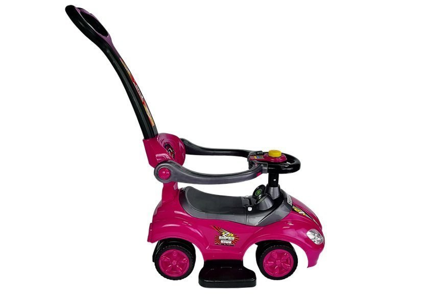 Paspiriama mašinėlė-stumdukas mega car 3in1, rožinė