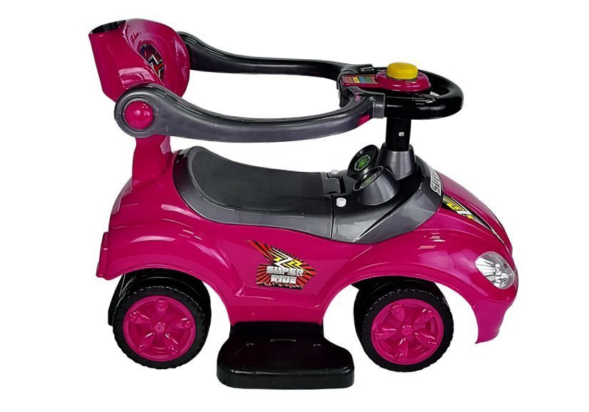 Paspiriama mašinėlė-stumdukas mega car 3in1, rožinė