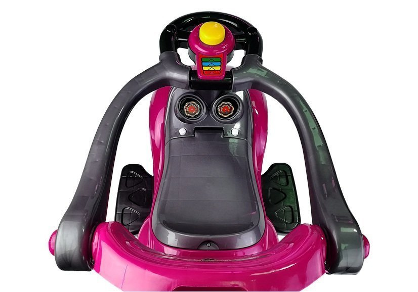 Paspiriama mašinėlė-stumdukas mega car 3in1, rožinė