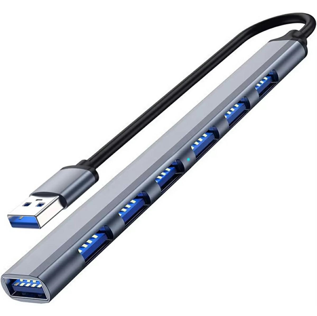 Usb šakotuvas 7 portai 1x3.0 ir 6x2.0