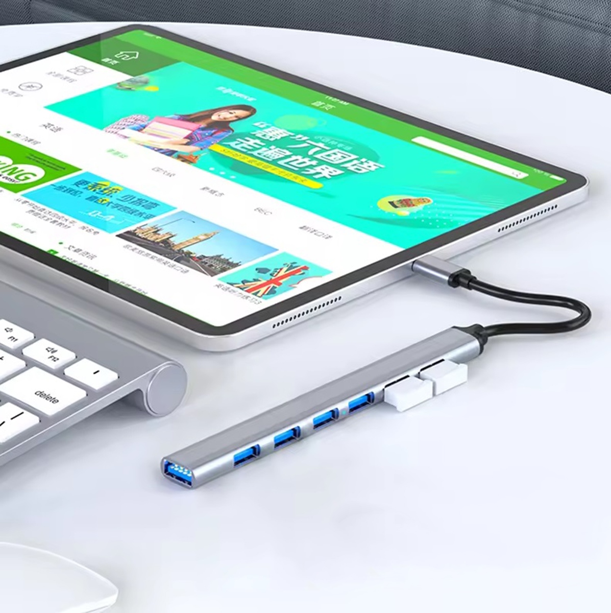 Usb šakotuvas 7 portai 1x3.0 ir 6x2.0