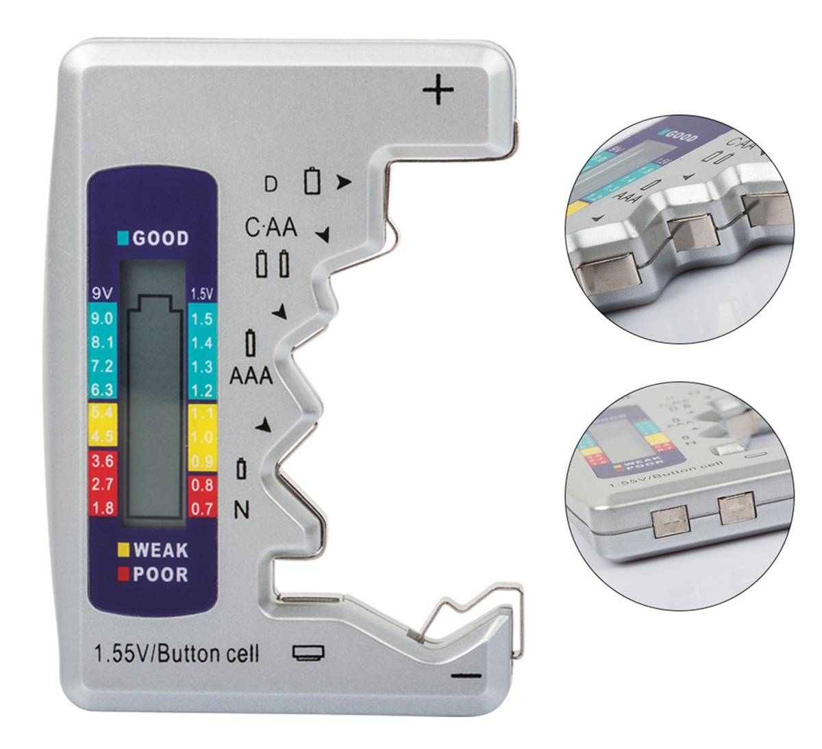 Baterijų testeris su lcd ekranu ag372b