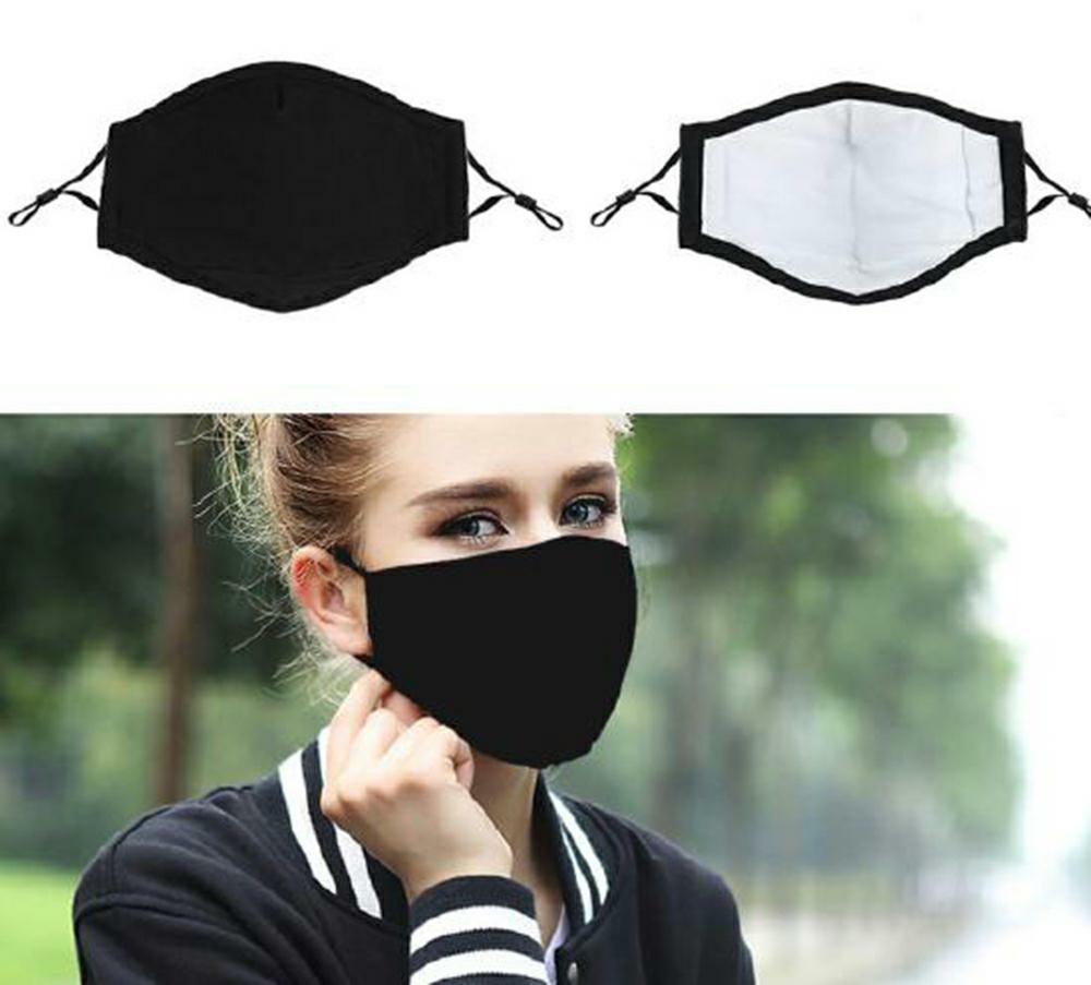 Medvilninė kaukė su pm 2.5 filtru, juoda