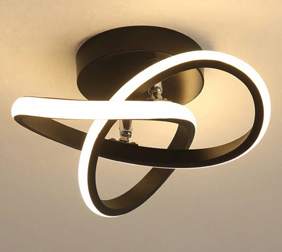 Lubinis šviestuvas zd77b led modernus 12,5w juodas