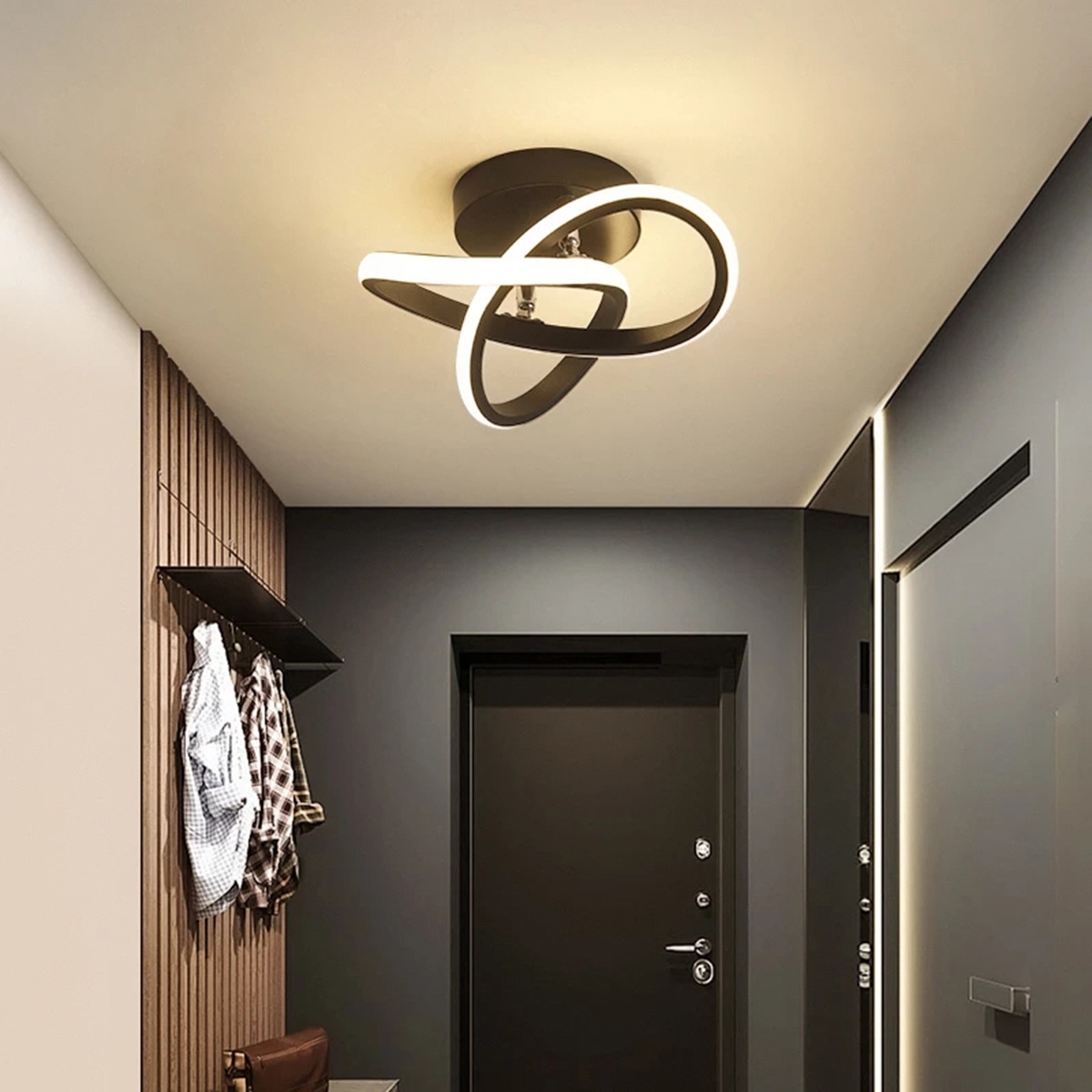 Lubinis šviestuvas zd77b led modernus 12,5w juodas