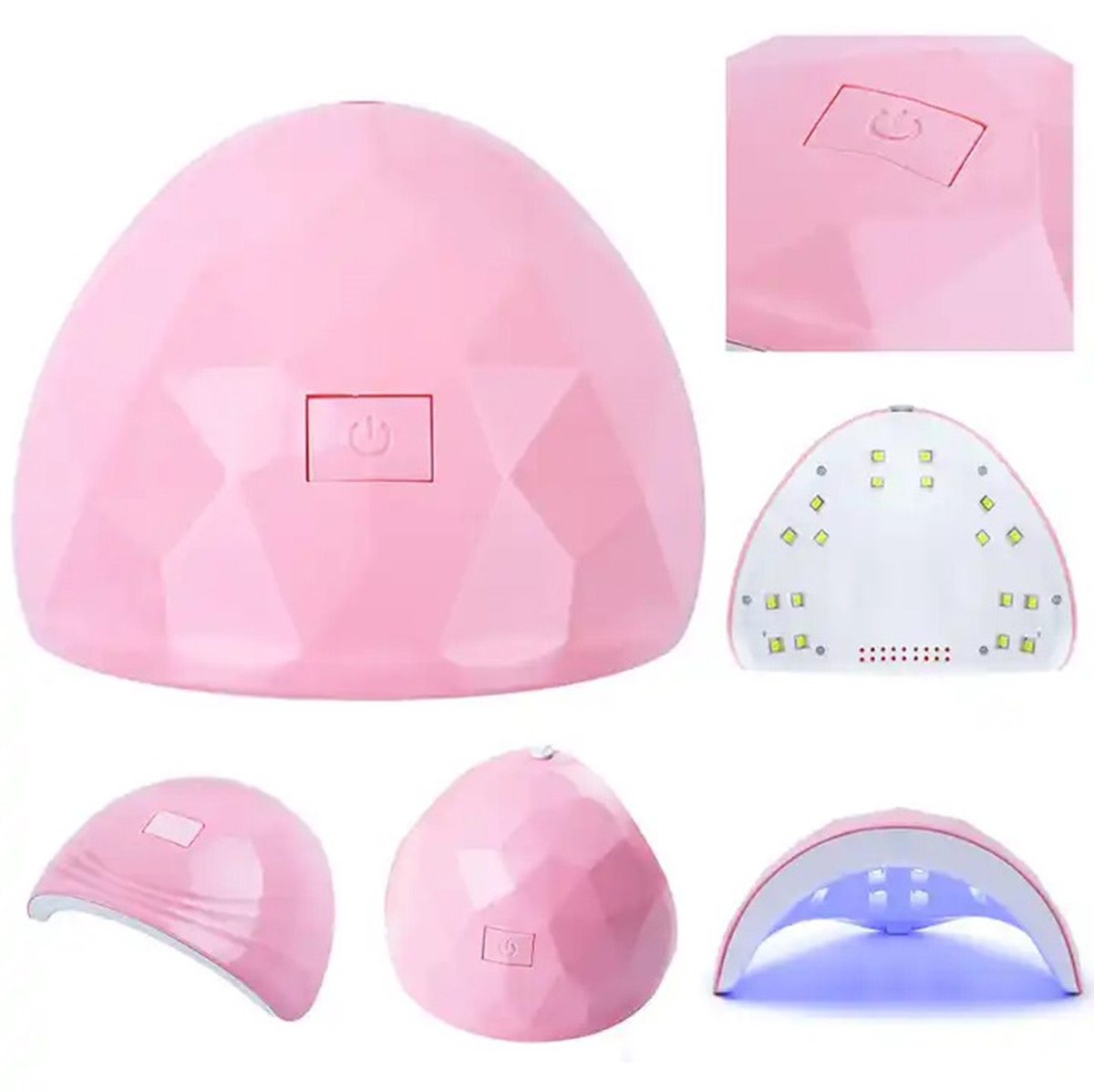 Uv led lempa 54w, rožinė