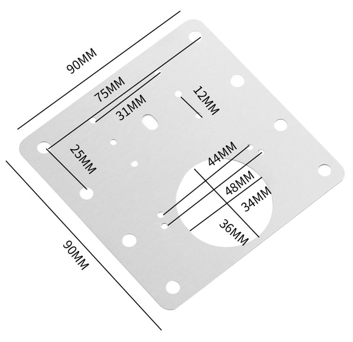 Durelių vyrių remontinis komplektas 90x90 mm 2
