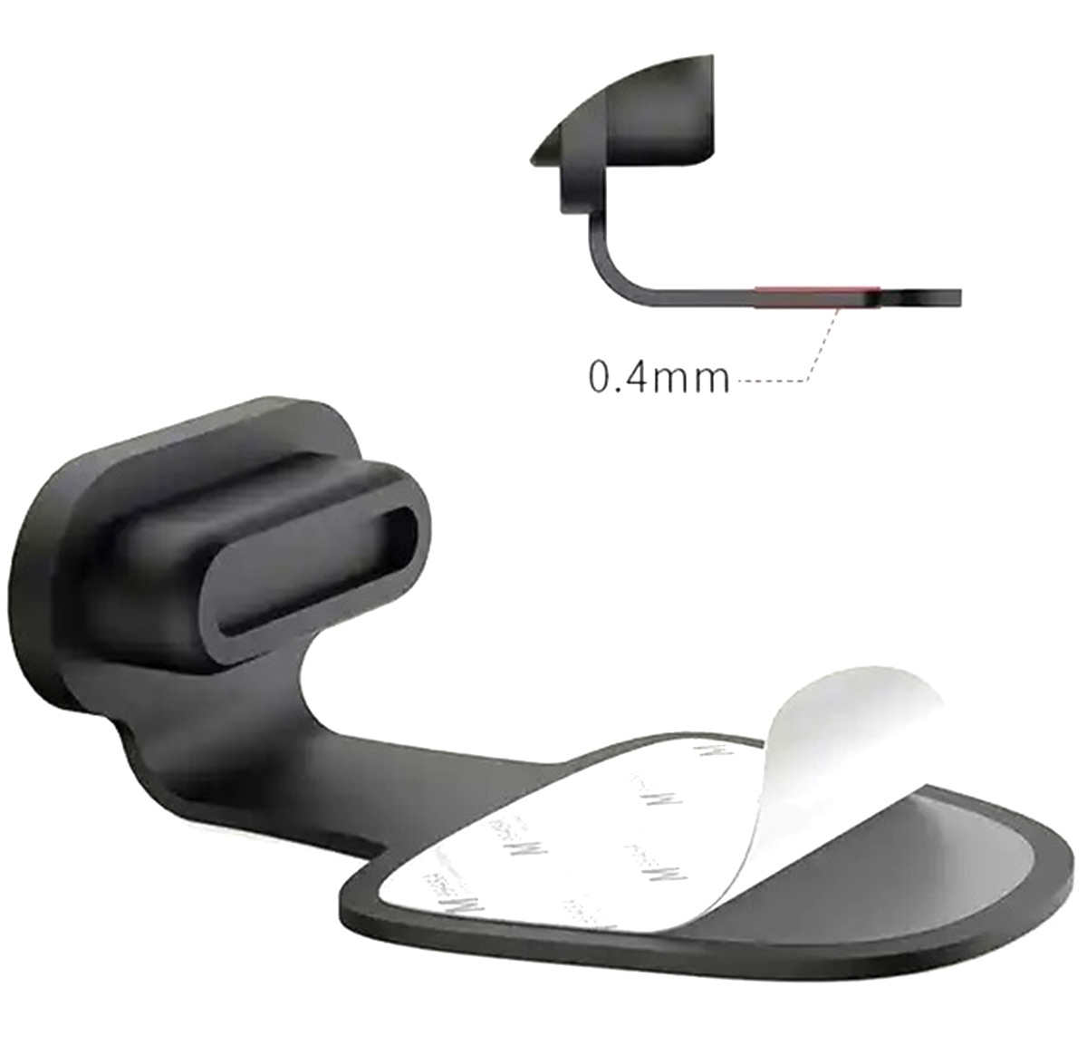 Usb-c jungties apsauga, 4 mm, juoda 2