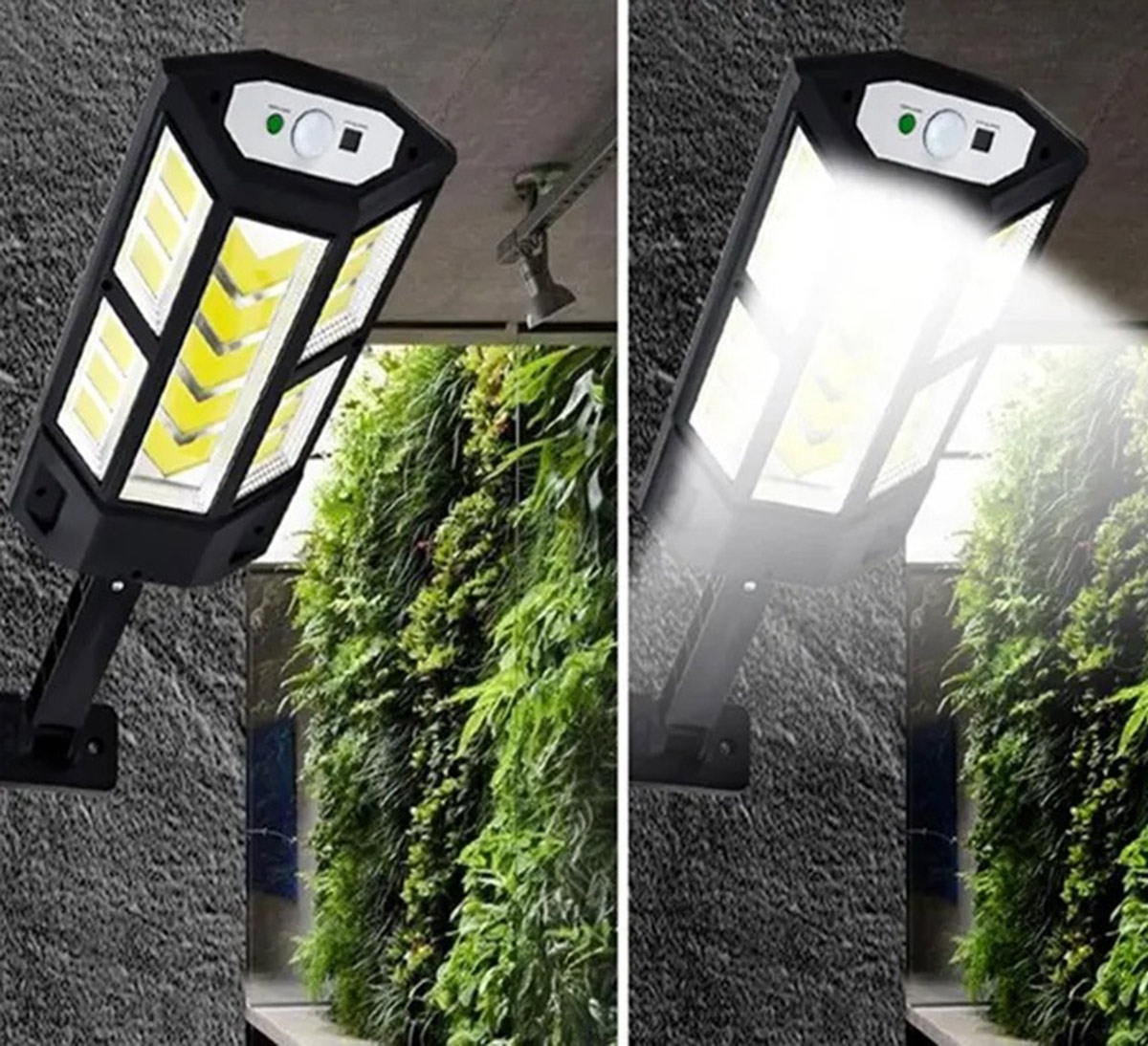 Saulės šviestuvas led 300w su judesio ir prietemos davikliu