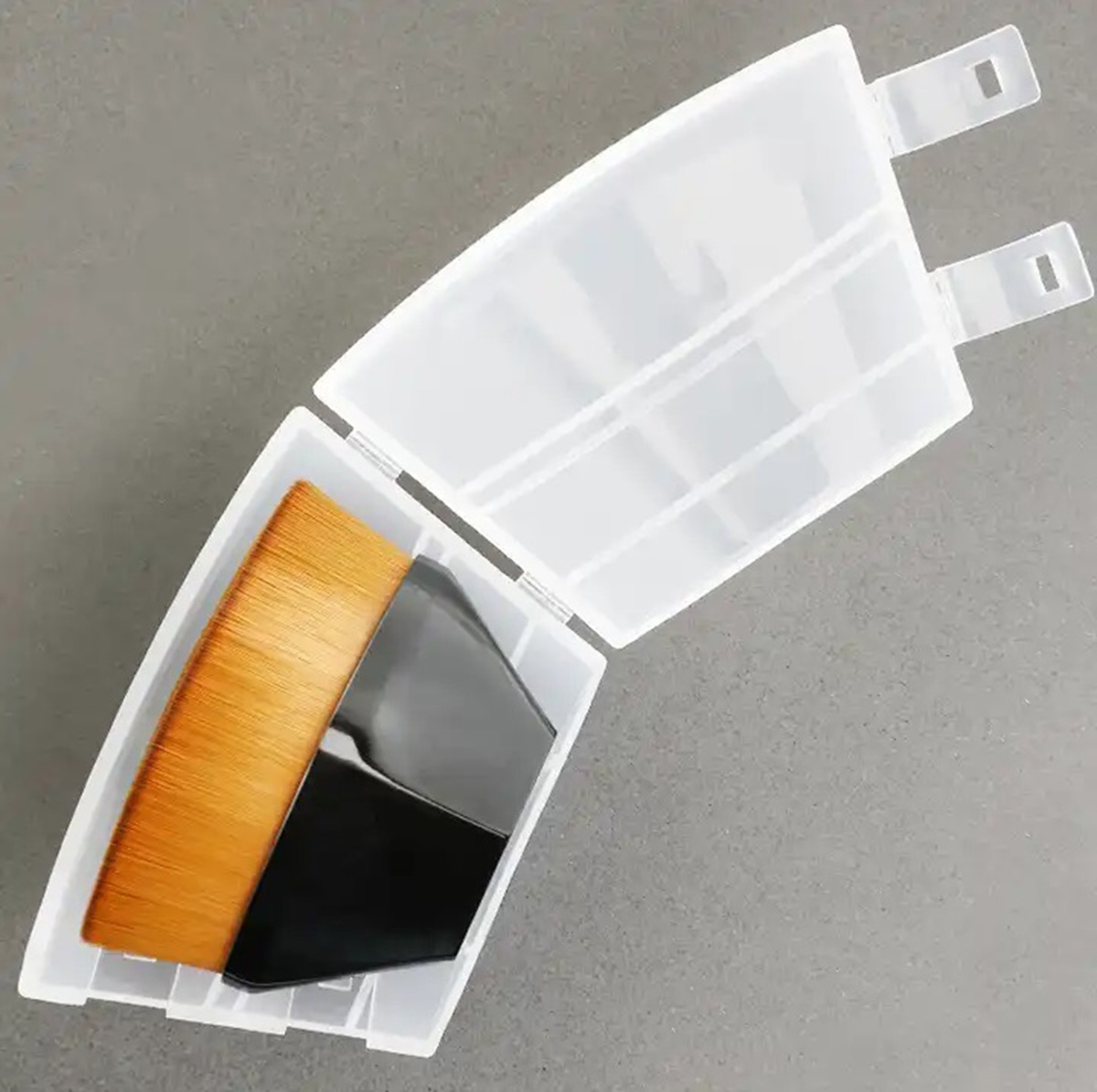 Makiažo teptukas su šešiakampiu laikikliu 6 cm