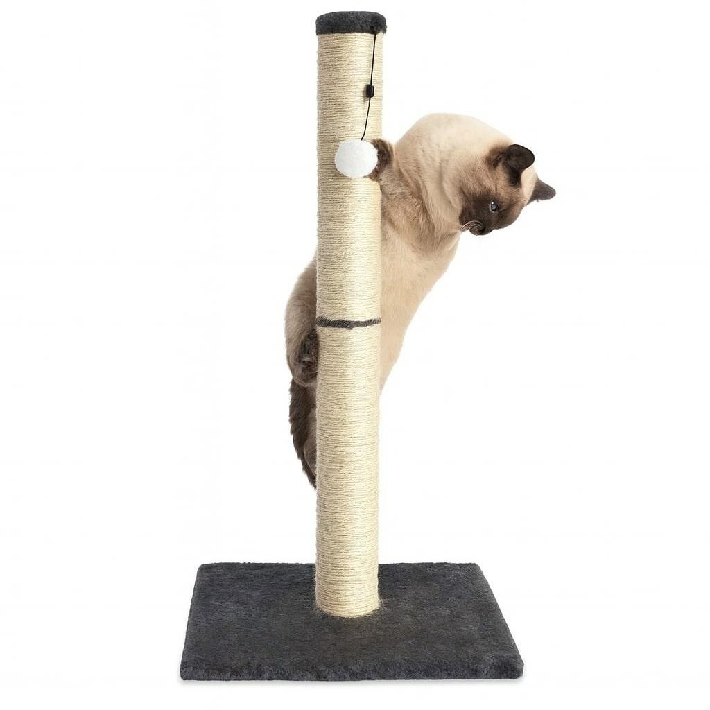 Katės draskyklė su sizalio stulpu ir žaislu, 74 cm 1