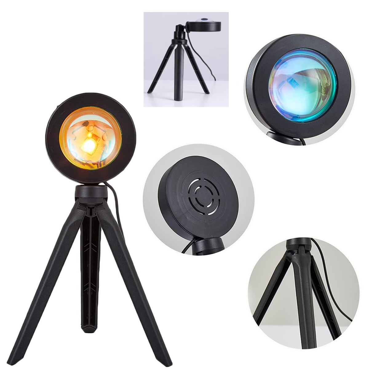 Led lempa su saulėlydžio efektu, usb, 3,5w