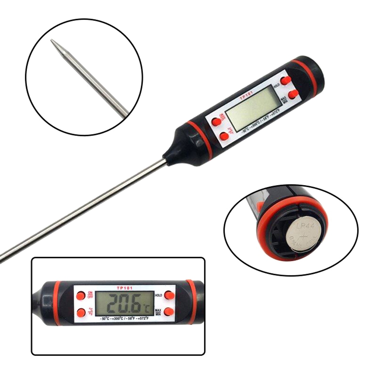 Elektroninis termometras ag254b su lcd ekranu 3