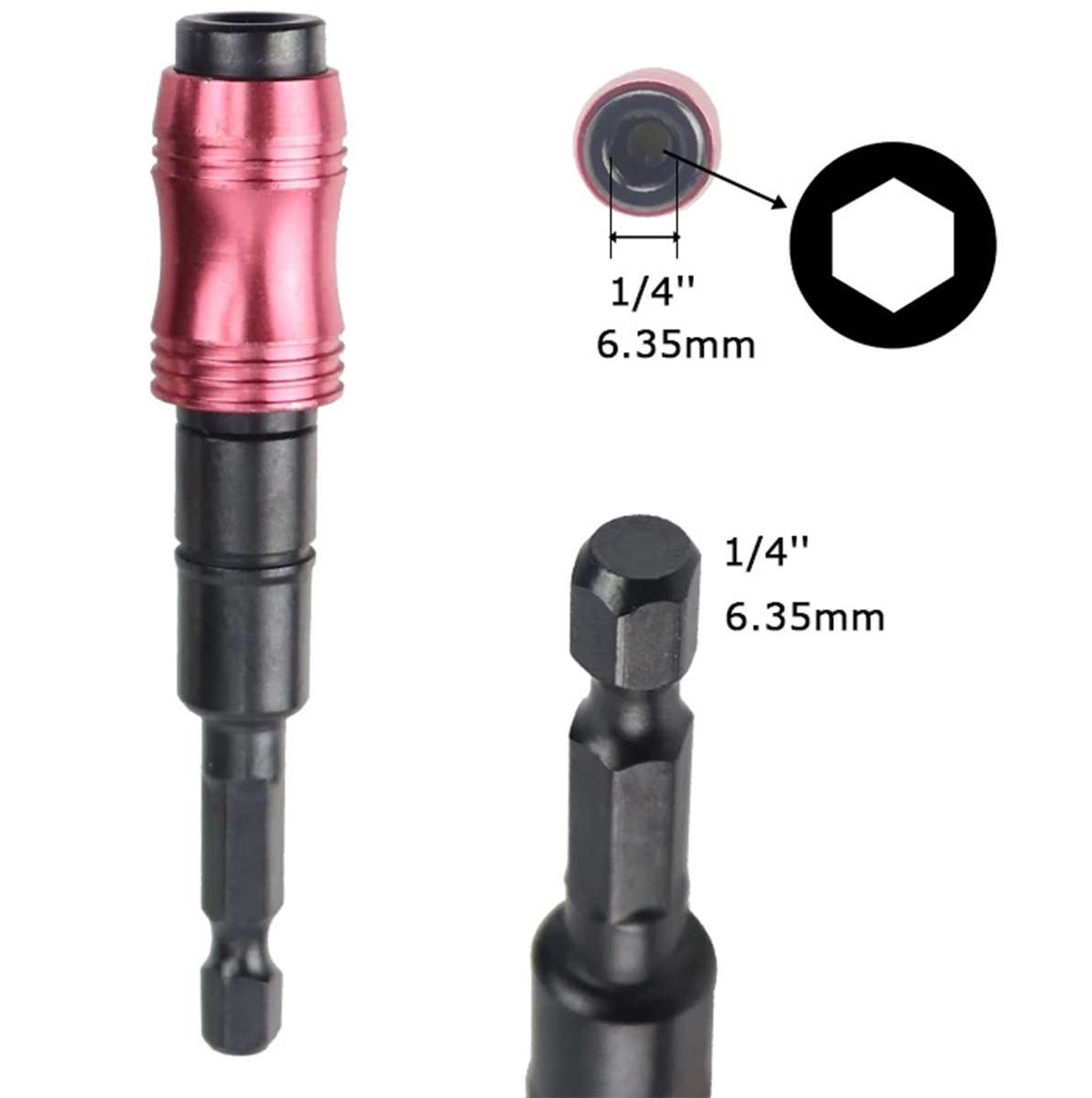 Magnetinis kampinis adapteris 1/4'' hex