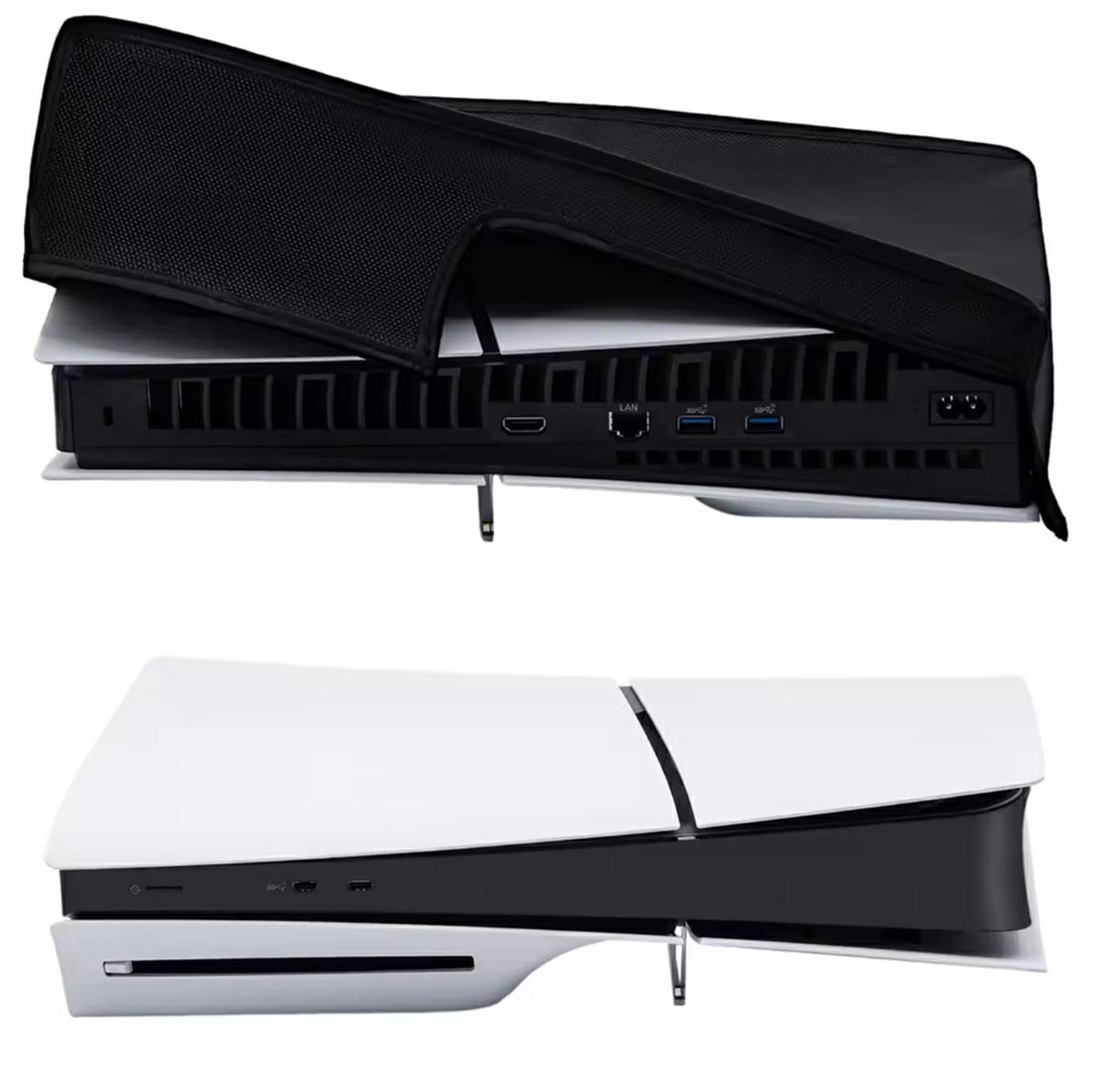 Apsauginis dėklas sony playstation 5 slim, 35,5x23,5x8,5 cm, juodas