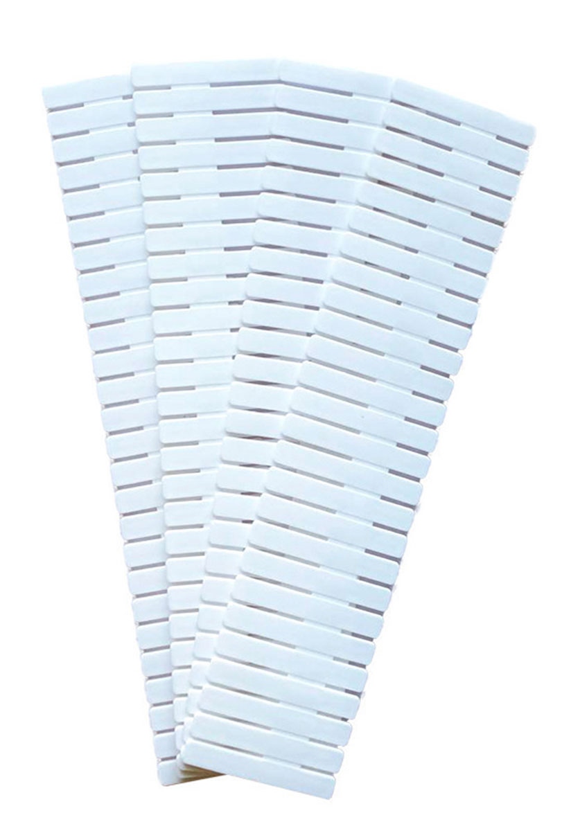 Plastikinis stalčių organizatorius, 5 dalių, baltas