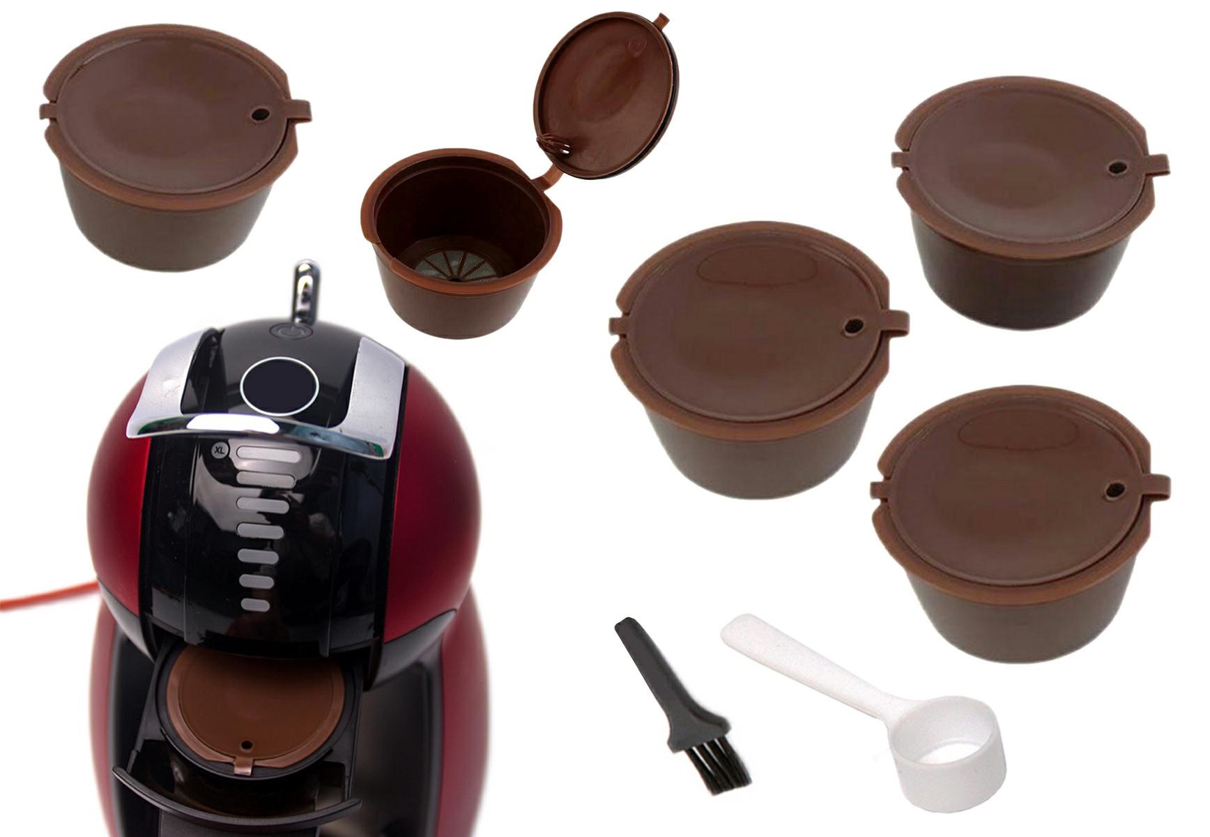 Daugkartinio naudojimo kavos kapsulės, 5 vnt., suderinamos su dolce gusto