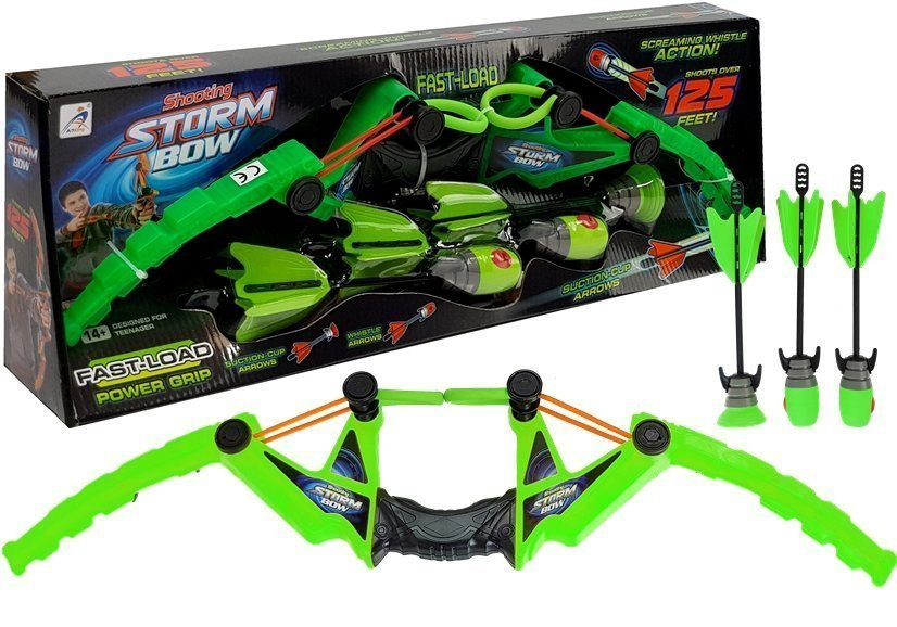 Šaudymo lankas su strėlėmis lean toys, žalias
