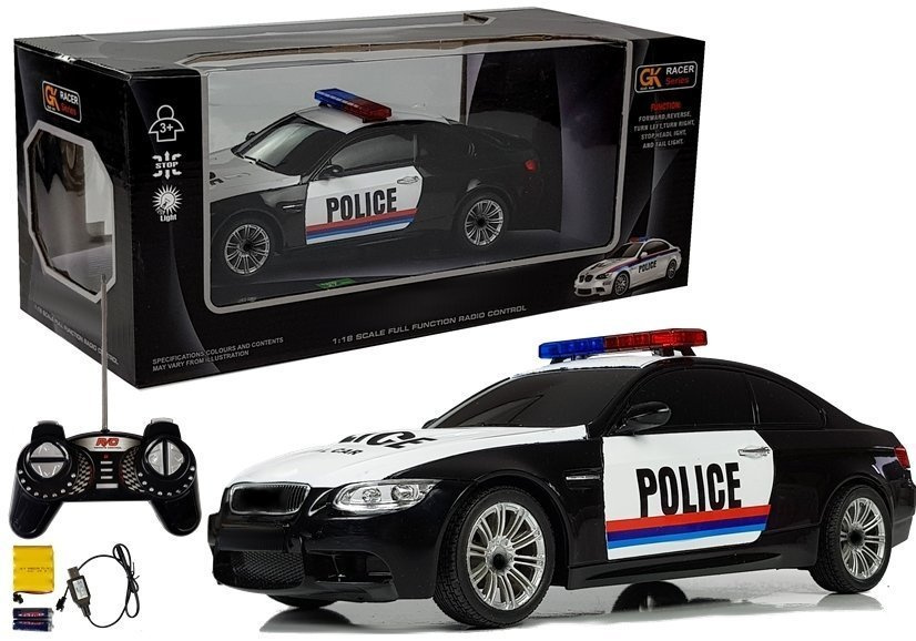 Policijos automobilis su nuotolinio valdymo pultu 1:18