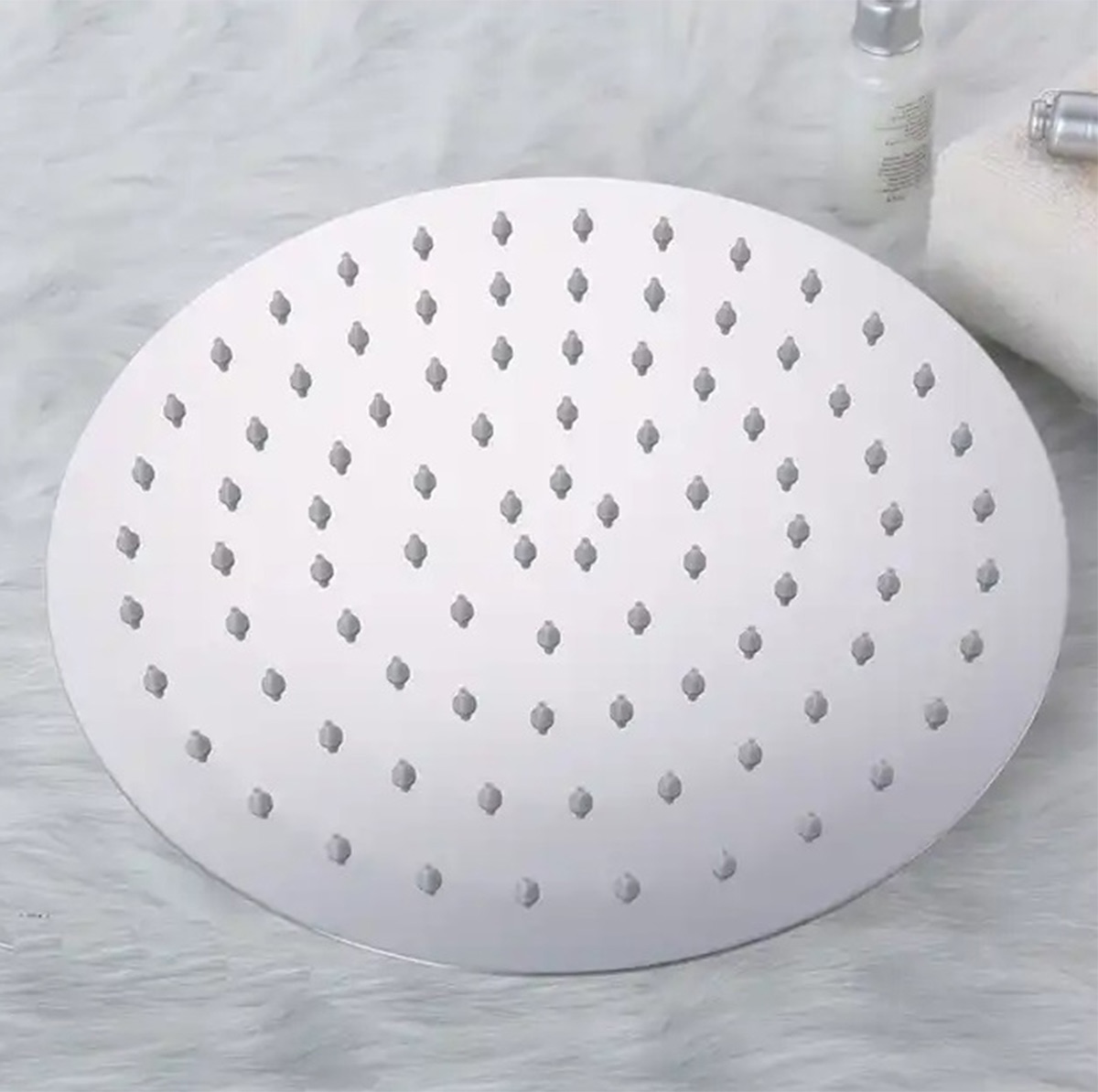Apvali dušo galva 20 cm iš nerūdijančio plieno