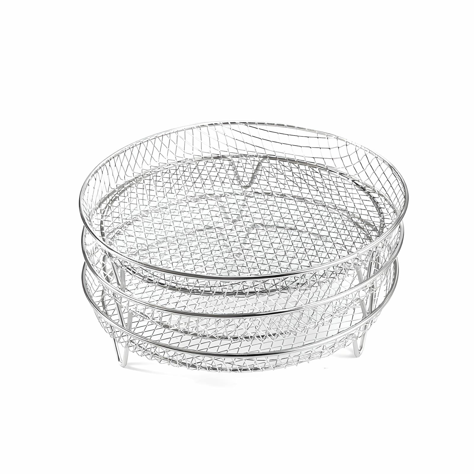 Kepimo stovas karšto oro gruzdintuvei su 3 padėklais, 20 cm