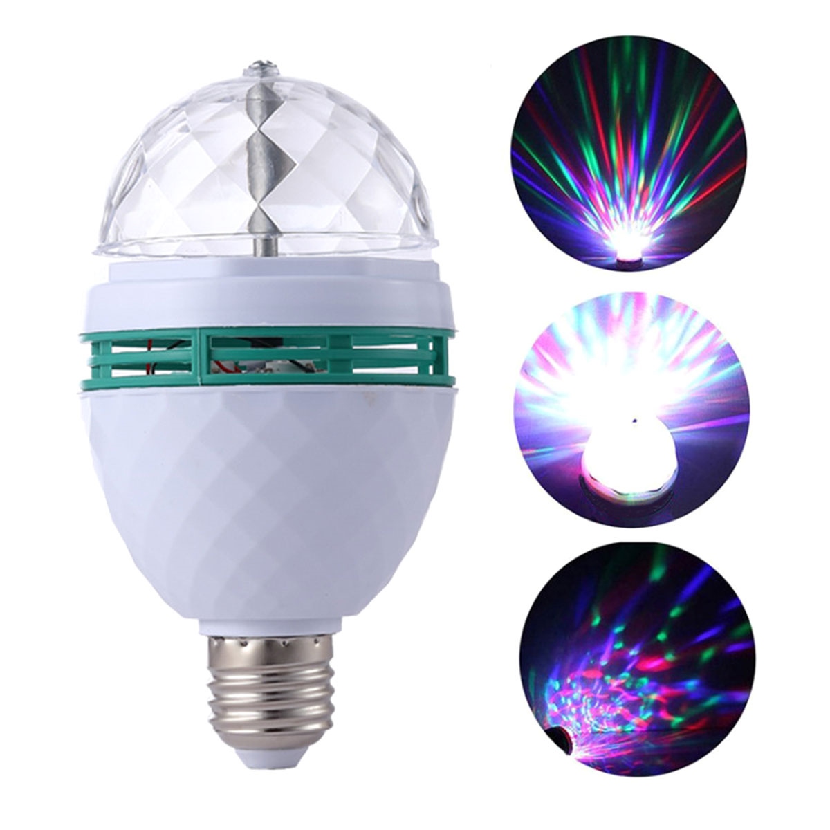 Disco lemputė rgb led, įvairių spalvų