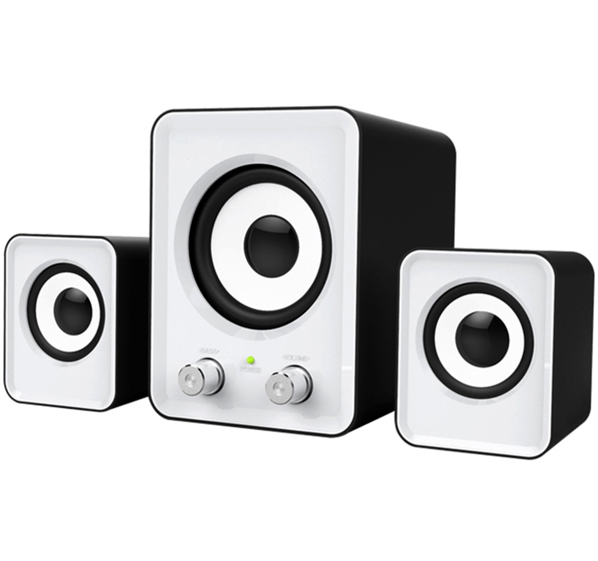Garsiakalbiai zs35b 2.1 su usb maitinimu, balti