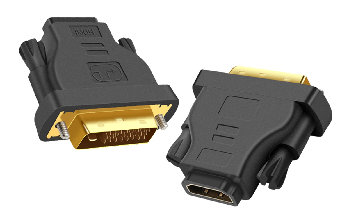 Adapteris hdmi-dvi su auksiniais kontaktais