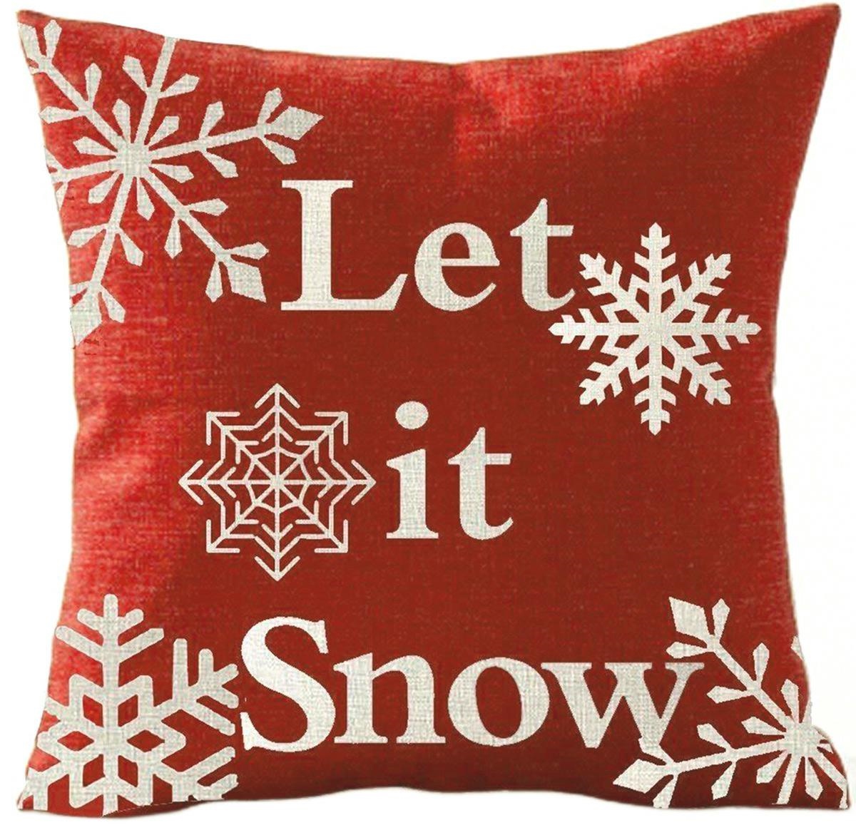 Pagalvės užvalkalas let it snow, 44x44 cm, veliūras