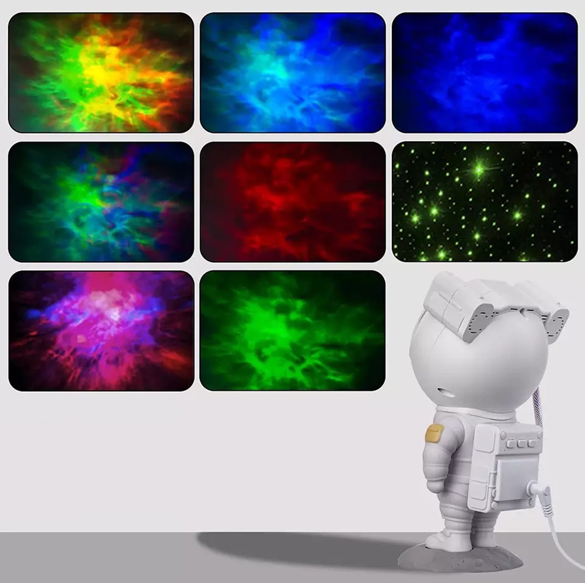 Astronauto formos led žvaigždžių projektorius