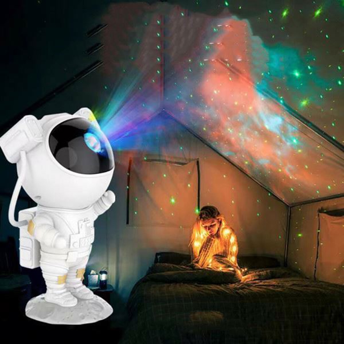 Astronauto formos led žvaigždžių projektorius
