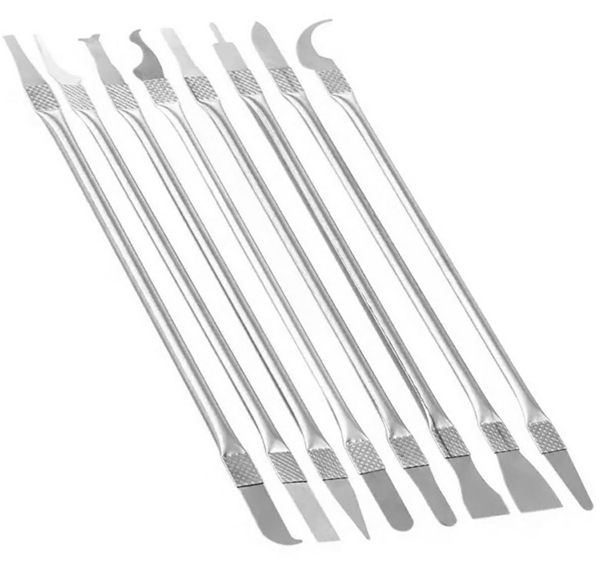 8 dalių nerūdijančio plieno špatuolių rinkinys bga pasta, 17 cm
