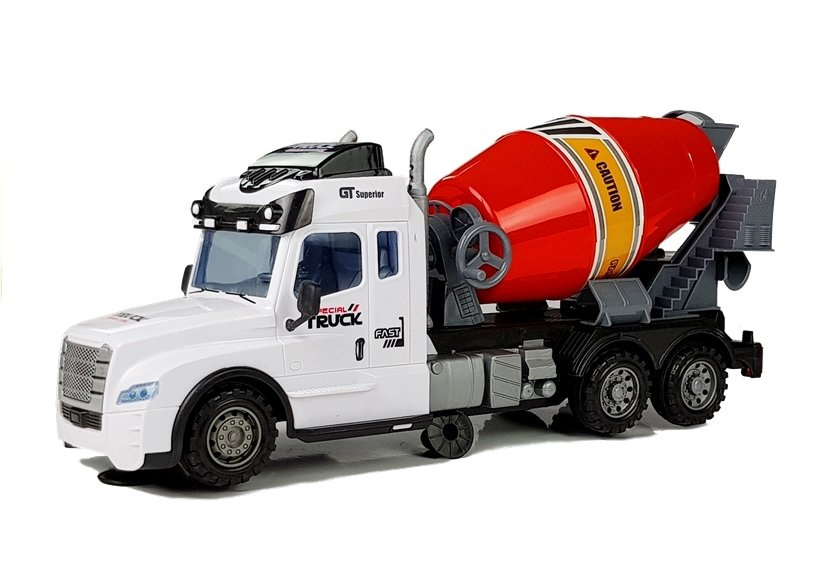 Žaislinė betono maišyklė su pulteliu lean toys