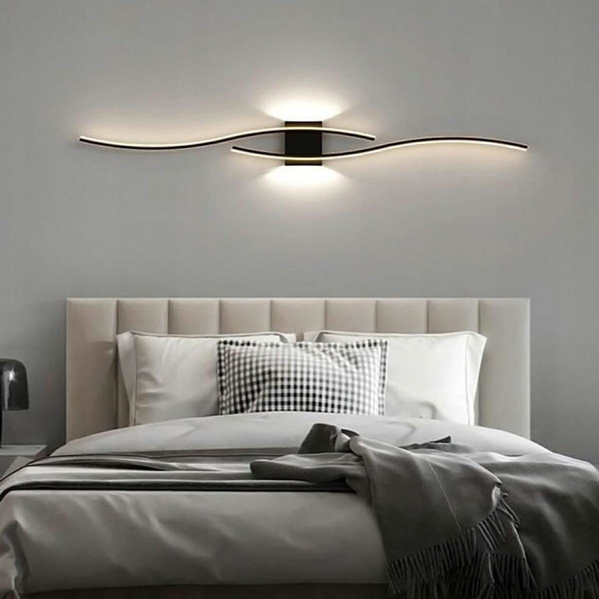 Sieninis šviestuvas led zd149a, 60 cm, juoda spalva, 4000k