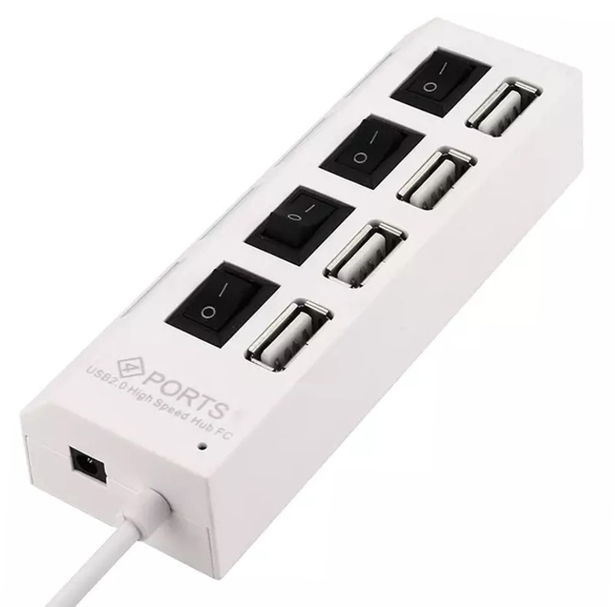 Usb skirstytuvas 4 portų baltas