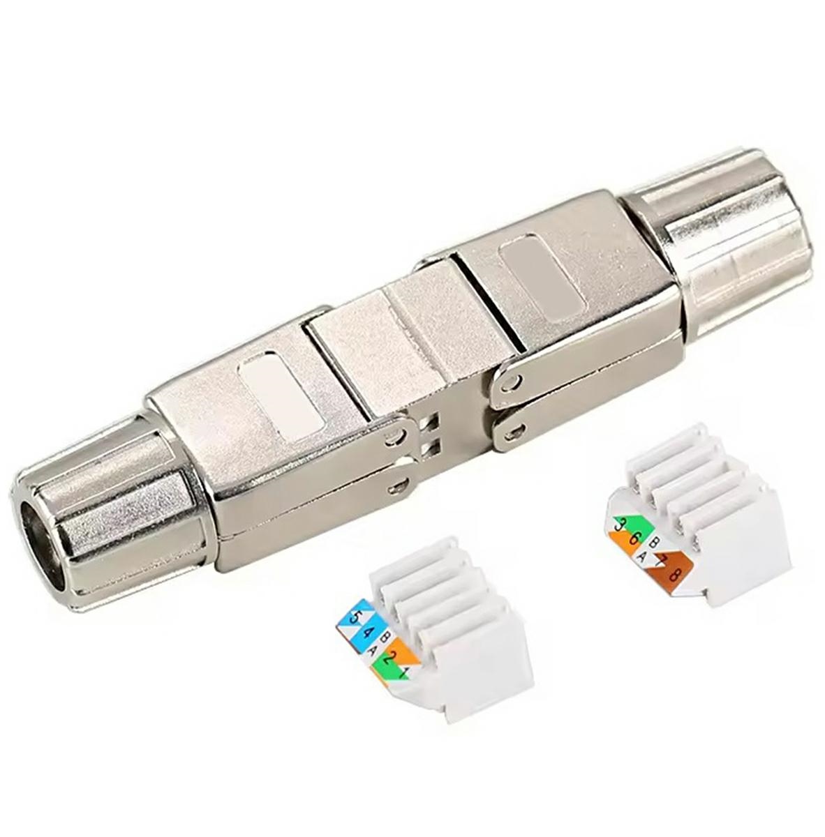 Rj45 modulinis jungiklis, stp, sidabrinis