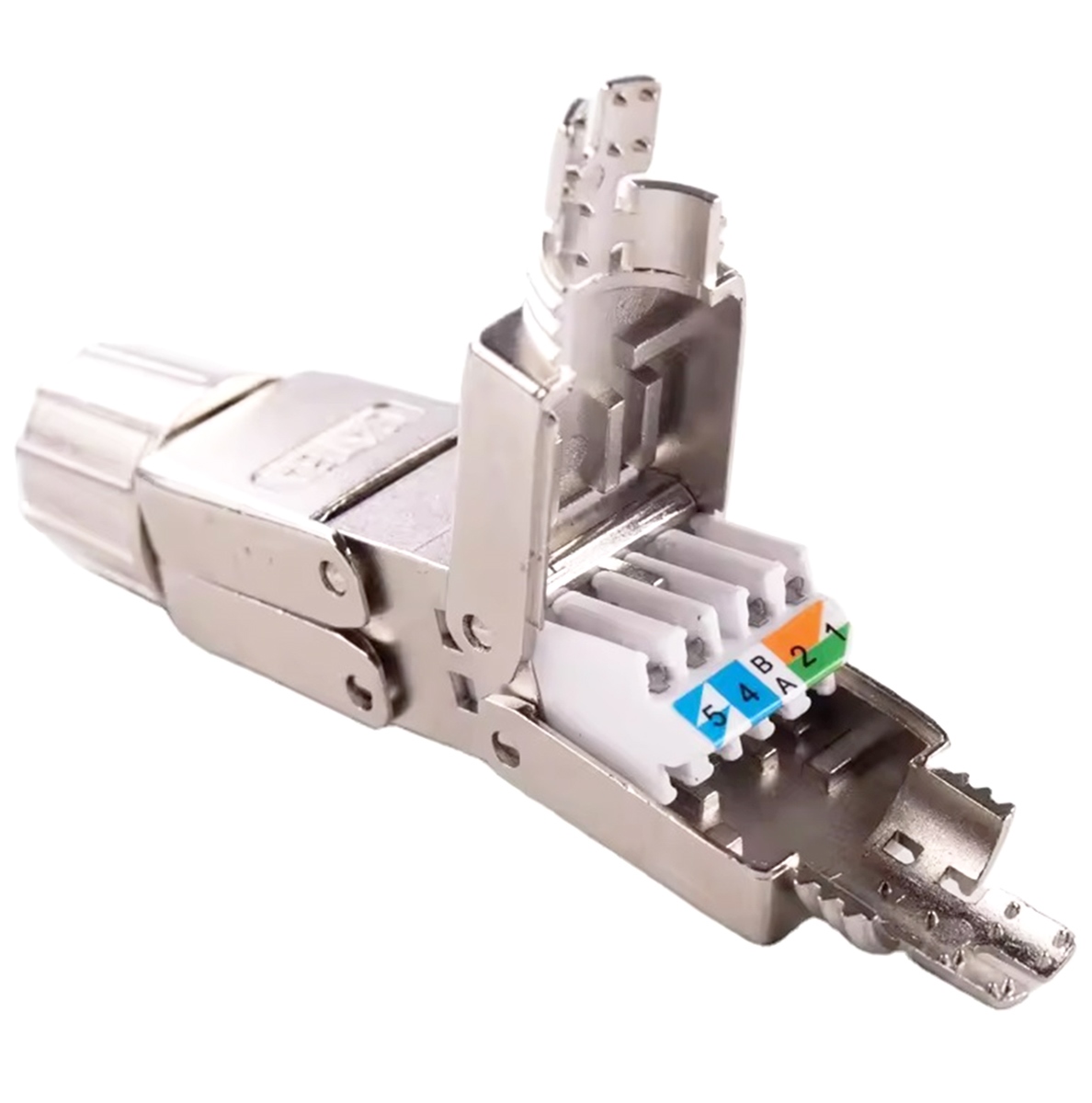 Rj45 modulinis jungiklis, stp, sidabrinis