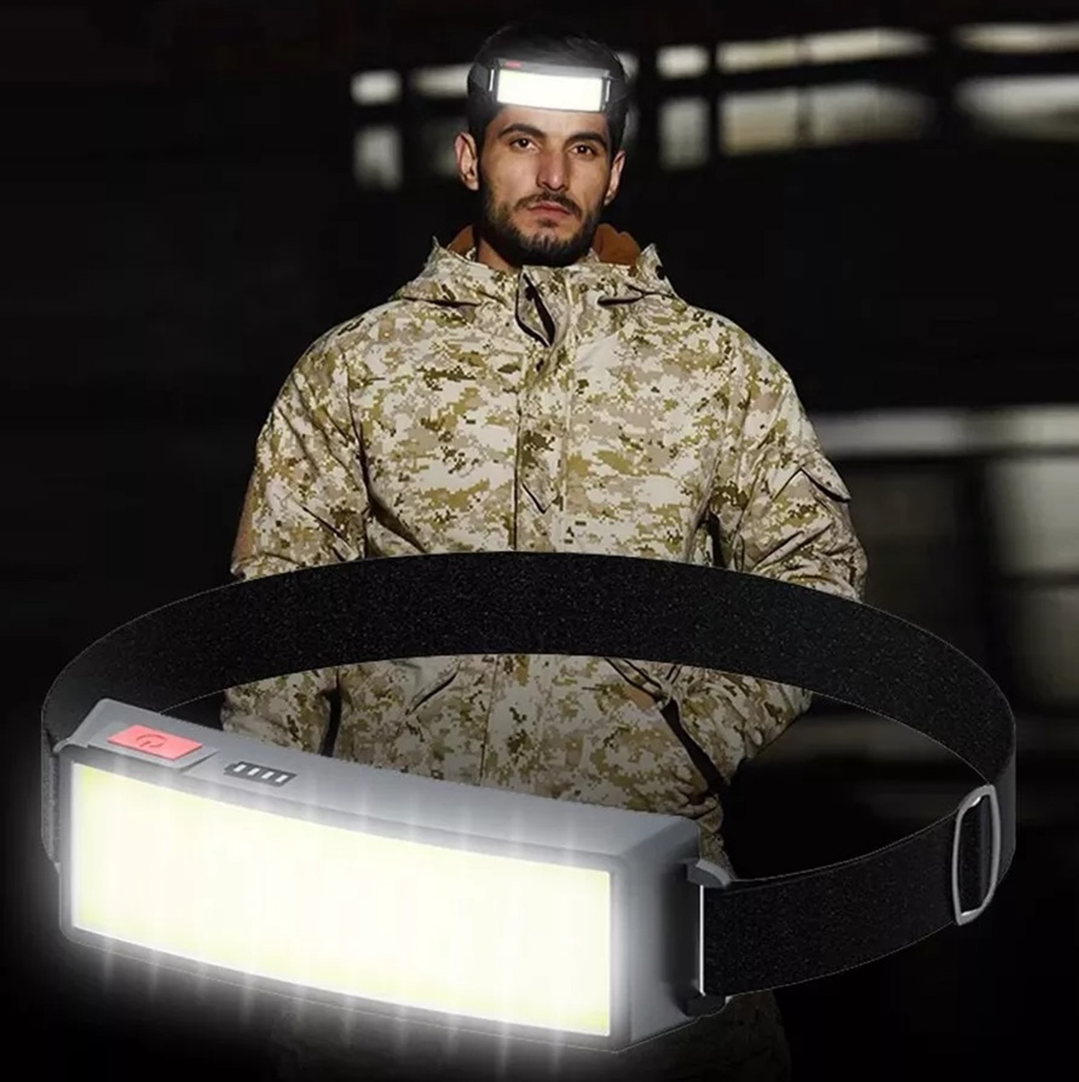 Žibintuvėlis ant galvos led cob zd84, 500 lm, ipx4