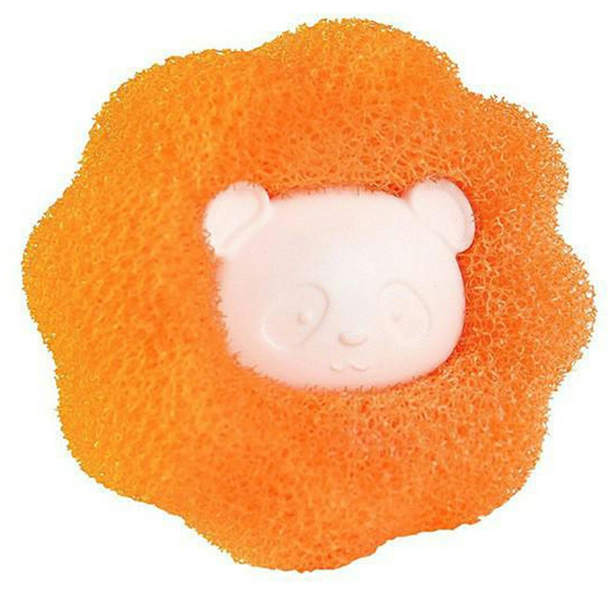 Skalbimo kamuolys nuo pūkelių, 6 cm, oranžinis