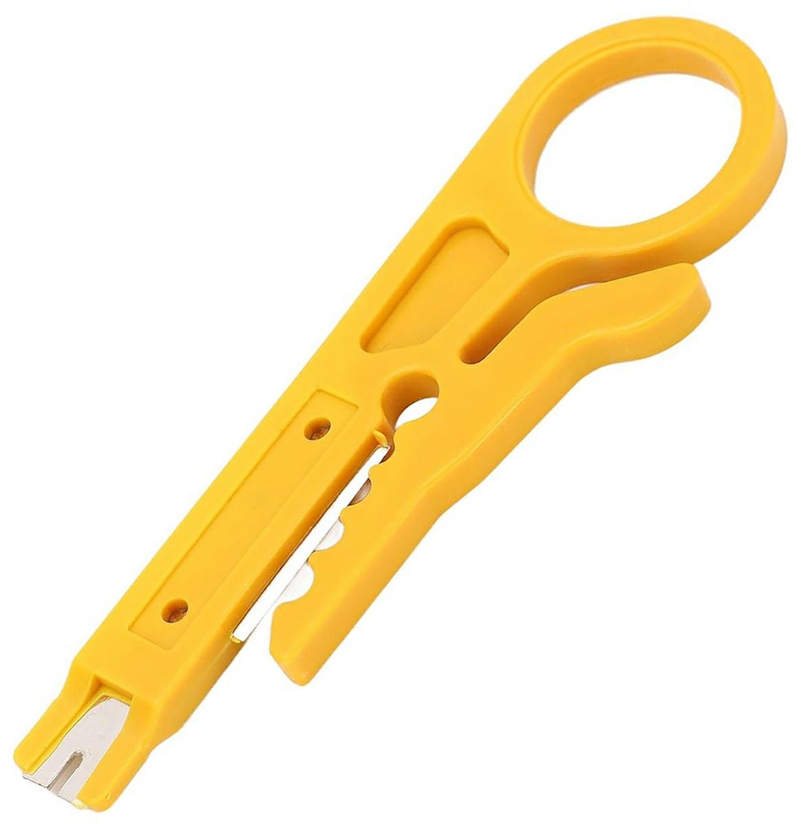 Izoliacijos nuėmėjas su peiliuku rj45, 9 cm, geltonas