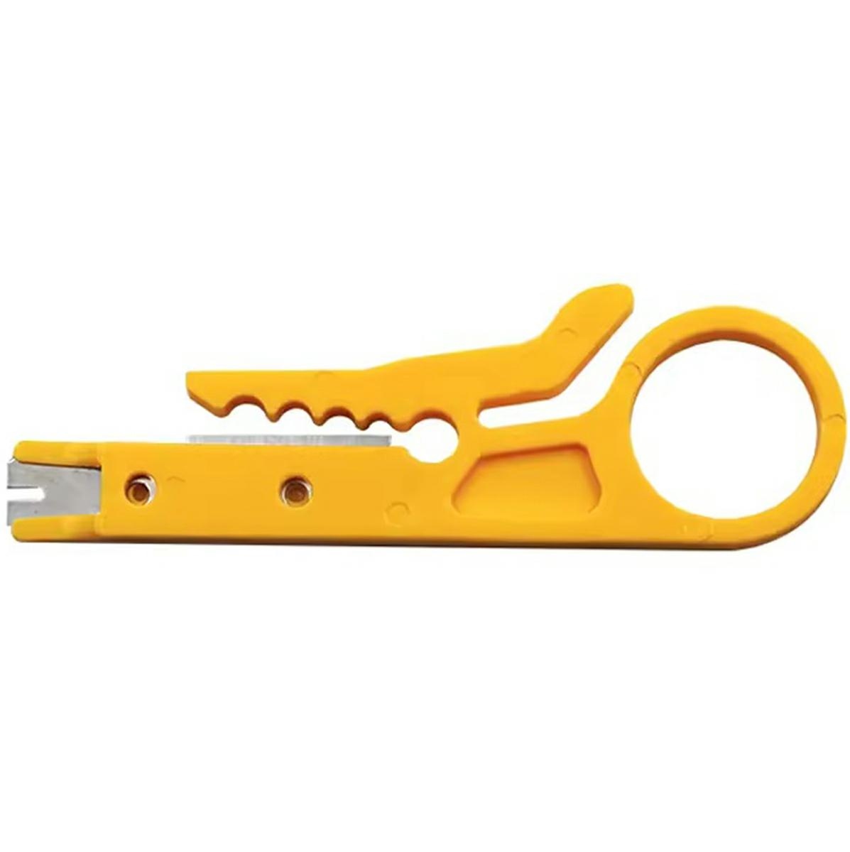 Izoliacijos nuėmėjas su peiliuku rj45, 9 cm, geltonas