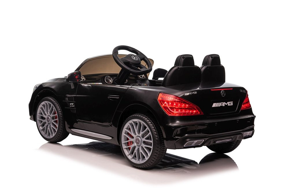 Vienvietis vaikiškas elektromobilis mercedes sl65 s, juodas