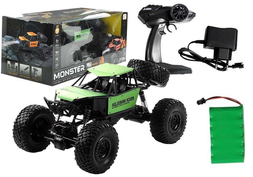 Visureigis Monster Truck Su Nuotolinio Valdymo Pultu, Žalias