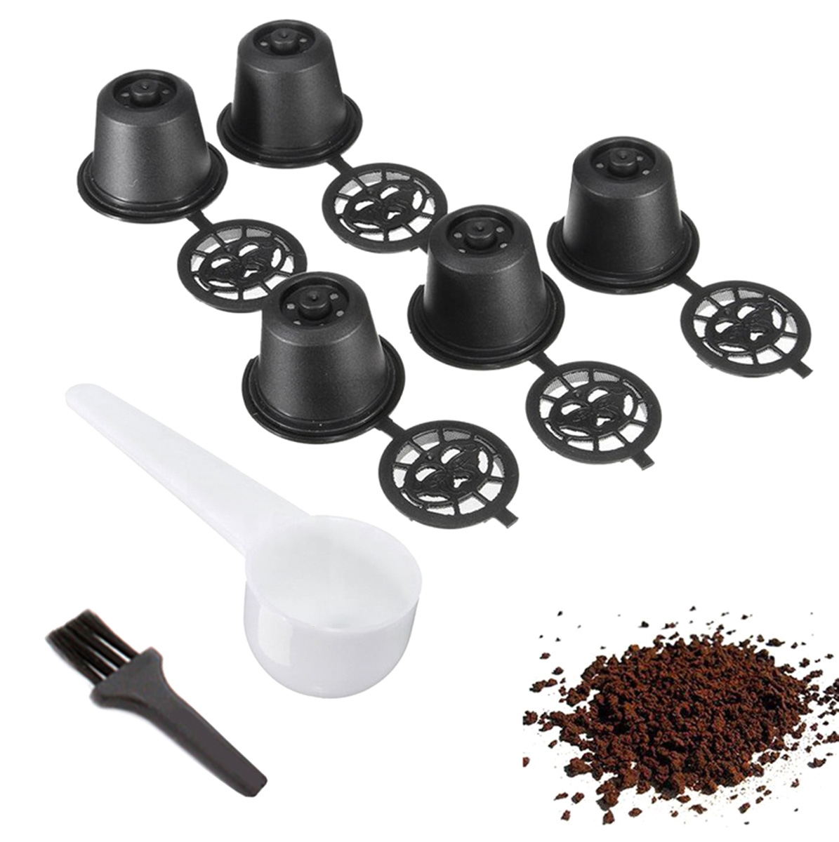 Daugkartinio naudojimo kavos kapsulės ag514c, suderinamos su nespresso, 5 vnt.