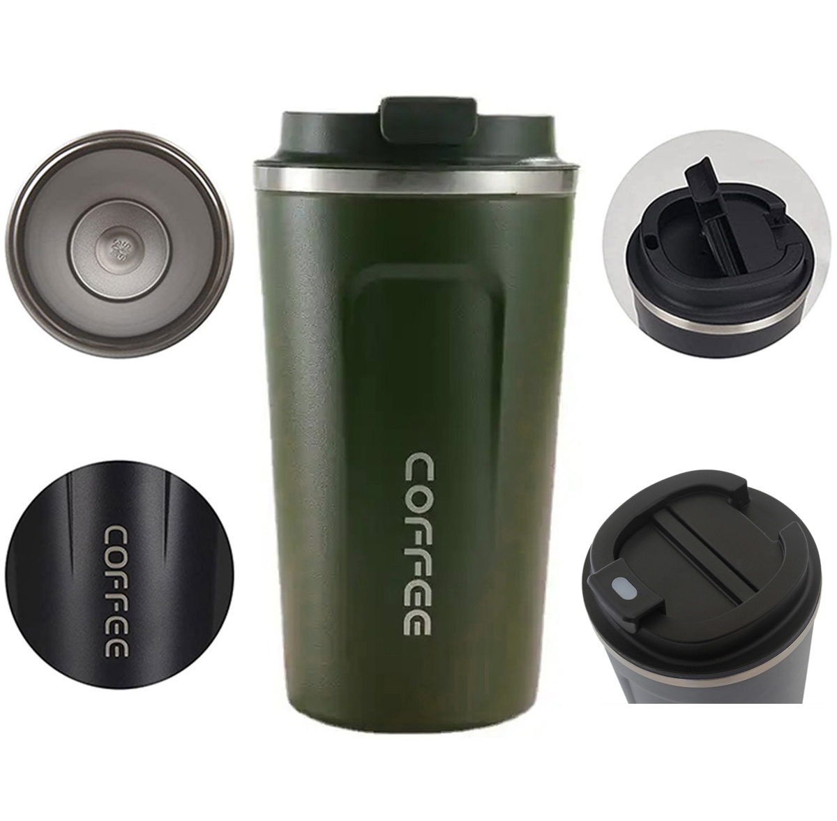 Termo puodelis ag369e, 510 ml, žalias