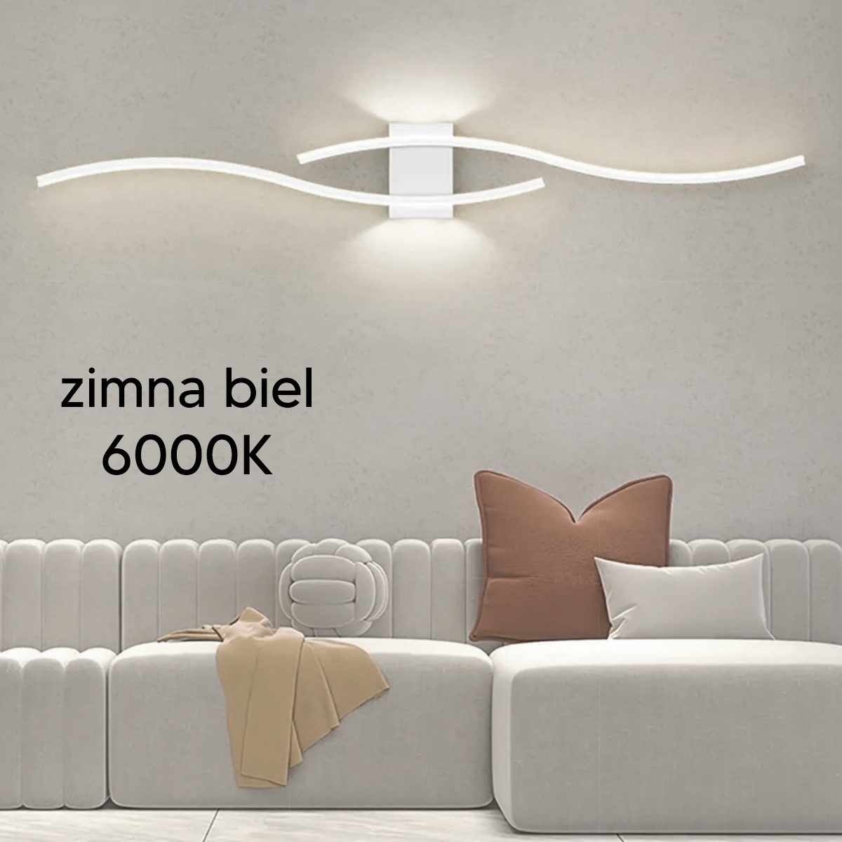 Sieninė led lempa zd150, 60 cm, 24w