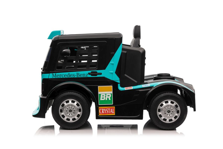 Vienvietis elektromobilis vaikams mercedes-benz axor xmx622, mėlynas